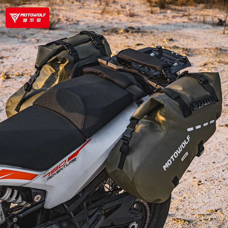 Borsa Laterale Per Moto E Bicicletta – Tela Impermeabile, Capacità Estesa, Attacco Rapido, Per Viaggi E Turismo