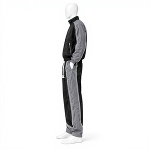 Ensembles pour hommes brodés sur mesure, ensembles coupe-vent en nylon à fermeture éclair en deux pièces, fabriqués par Elson Sports - Product Image 2