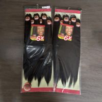 Vente en gros de 6X Cheveux à tresser pré-étirés Easy Braid, Extensions de cheveux synthétiques Ombré pour tressage au crochet, Vente directe usine