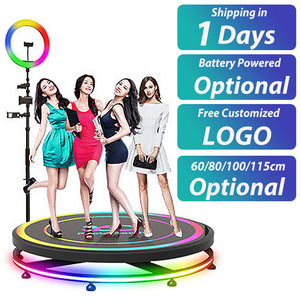 บูธภาพถ่าย 360 องศาสําหรับงานแต่งงานปาร์ตี้ปั่นอัตโนมัติแบบพกพาSelfie Spinner 360 กล้องIpad Photoboothเครื่อง - Product Image 1