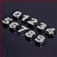 Breloques coulissantes DIY en alliage plaqué or/argent avec strass en cristal 10 mm, style Blues Religieux, accessoires de bijoux unisexe Hip Hop