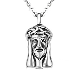 Collar con colgante de acero de titanio, estilo retro punk, joyería para hombre SP267 - Product Image 1