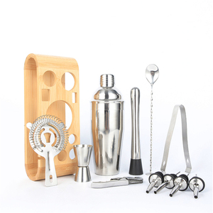Camol Factory Mixology <span class=keywords><strong>Barman</strong></span> Kit 12 pièces Barware Essentials Set Accessoires de bar Support en bois Kit de mixologie <span class=keywords><strong>Barman</strong></span> - Product Image 2