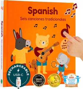 Livre sonore de musique à couverture rigide personnalisable OEM <span class=keywords><strong>pour</strong></span> enfants Livre d'apprentissage précoce avec tableau audio imprimé personnalisé <span class=keywords><strong>Chansons</strong></span> de rimes - Product Image 1