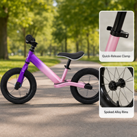 Vélo d'équilibre 2-en-1 sans pédales pour enfants, style voiture, 12/14 pouces, 3 étapes, pour enfants de 2 à 6 ans, fabriqué en Chine