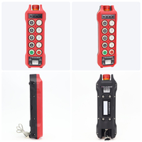 Remote Kontrol Radio Industri Tahan Air IP67 Merah 8 Tombol Kecepatan Tunggal Tri-Proof dengan Kunci untuk Overhead Crane