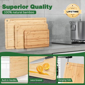 Tabla de Cortar de Bambú Simple para Cocina, Estándar de <span class=keywords><strong>Supermercado</strong></span>, Fabricante OEM ODM, para Suministros de Hoteles y Restaurantes - Product Image 5