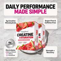 OEM Créatine + Hydratation en Sachets Stick Fraise Pastèque, 5g Créatine + Électrolytes pour Force, Récupération et Hydratation