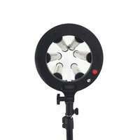 Lampe de studio photo LED six étoiles 3200-5600K, éclairage doux sans ombre, haute puissance, CRI>90, télécommande 2.4G, trépied
