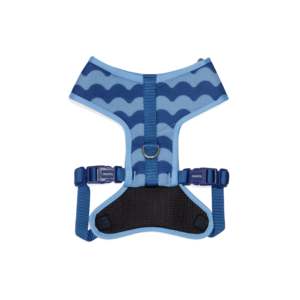Harnais réglable en maille Swell à motif vague bleue pour chien - Product Image 4