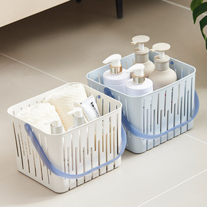 Cesta de ducha con asa, organizador de almacenamiento portátil de material PP para artículos de baño y esenciales de ducha - Product Image 3