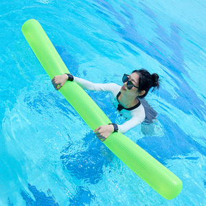แท่งลอยน้ำพีวีซีแบบเป่าลมสำหรับว่ายน้ำ สำหรับผู้ใหญ่และเด็ก กีฬาทางน้ำ สีพื้น สีเขียว สีฟ้า สีชมพู - Product Image 4