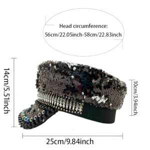 Sombrero de Capitán Steampunk con Pedrería y Logotipo Personalizado, Bajo MOQ, Ideal para Festivales de <span class=keywords><strong>Faros</strong></span> y Recorridos Artísticos Costeros - Product Image 6