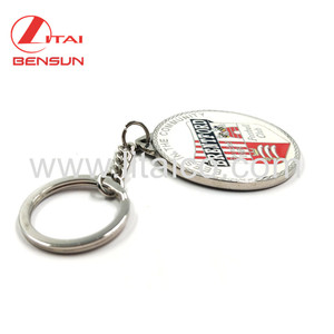 Logotipo de forma personalizada Llaveros de aleación de zinc Esmalte duro Escudo Llaveros de metal Regalos al por mayor a granel - Product Image 4
