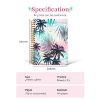 Agenda personnalisé imprimé en couleur, carnet de budget, journal, couverture en papier A6, planificateur à spirale, agenda hebdomadaire et quotidien