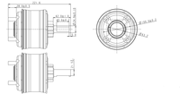 Moteur agricole 36-72V 1500-2000W Charge 500kg 200N.m avec pneu 18x10-8
