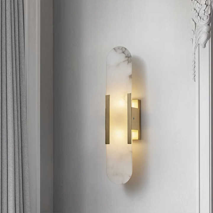 Creative Alabaster Design Modern Oval Marbl Wall Lamps Home Decor Bedroom Living Room Night Ambient Light