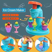 Kit de 3-en-1 pour machine à pâte à modeler : outils, accessoires, machine à crème glacée, à nouilles et à hamburgers – Jouets alimentaires pour créations culinaires de cuisine d'imitation