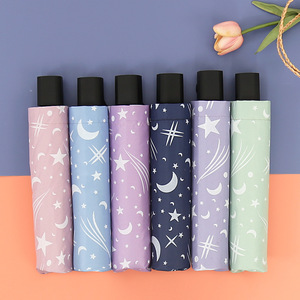 Gấp Màu Xanh Lá Cây Ô mặt trời và mưa UV bảo vệ PE xử lý sắt xương sườn Vinyl tráng 8 xương sườn hiện đại dual-sử dụng ô cho phụ nữ - Product Image 4