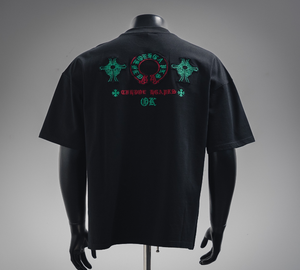 T-shirt à manches courtes Oak Ley 25SS Slim Fit 280g Hip Hop Denim Réfléchissant en maille brodée avec personnage, coupe ample - Product Image 3