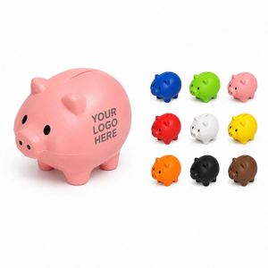 Jouet anti-stress personnalisé en mousse PU en forme de cochon, souple, à récupération lente, tirelire, cadeau promotionnel pour événements, écoles, cadeaux de marque - Product Image 1