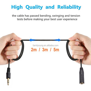 <span class=keywords><strong>Câble</strong></span> d'extension pour écouteurs <span class=keywords><strong>Audio</strong></span> stéréo <span class=keywords><strong>Jack</strong></span> 3.5mm plaqué or 3.5mm mâle à femelle <span class=keywords><strong>câble</strong></span> AUX 1.5m/2m/3m/5m pour téléphone PC MP3 - Product Image 6