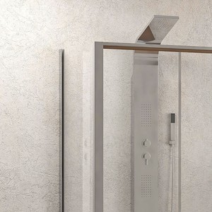 Kamalu K410NS Porta Doccia Scorrevole a 3 Lati in Vetro Trasparente 70x140x70 cm - Product Image 4