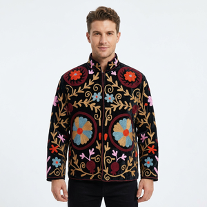 Veste en velours brodée à la main Suzani pour femmes, veste en velours brodée Suzani en gros, veste Suzani brodée à la main artisanale - Product Image 5