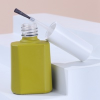 Nouveau design 2026, faible MOQ, couleur unie, OEM ODM, flacons en verre vides de 10 ml et 12 ml pour vernis à ongles gel et huile pour cuticules, avec pinceaux et bouchons