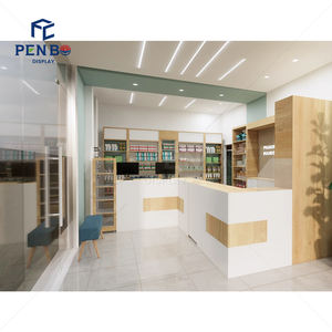 आधुनिक फार्मेसी दुकान लेआउट दवा स्टोर दीवार शेल्फ इंटीरियर फर्नीचर - Product Image 6