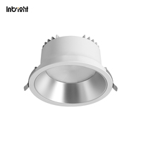 Plafonnier LED SMD2835 130lm/W avec réflecteur noir miroir, logo personnalisé, éclairage commercial