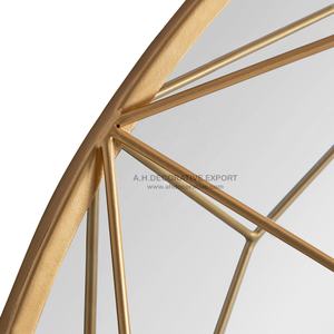 Modern Gold Plated Round Shape <b>Wall</b> <b>Hanging</b> <b>Mirror</b> for Home Living Room Christmas Decoration Decorated Room - Product Image 3