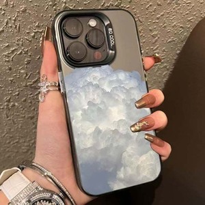 เคสโทรศัพท์มือถือ TPU พิมพ์ลาย<span class=keywords><strong>เมฆ</strong></span>สีขาวขนาดใหญ่สำหรับ iPhone x XR XS 11 12 13 14 15 16 17 PRO MAX - Product Image 1