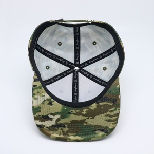 Casquettes Snapback Personnalisées 100% Polyester 6 Panneaux Broderie 3D Camouflage Tissu Velours Oxford Style Sportif Tendance Logo en Caoutchouc - Product Image 6