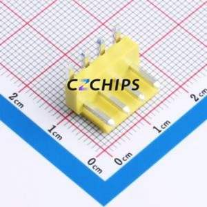 A396E1W1-2H4P12 Wire-to-Board Pin Header Bent Lead Through Hole,P=3.96mm Connector 1x4P 3.96mm Right Angle Insert VH - Product Image 1