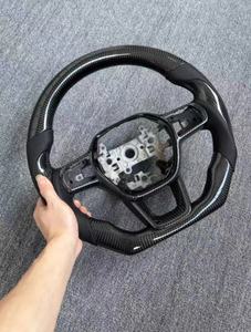Rueda de cuero perforado de fibra de carbono de calidad de estilo deportivo de Venta caliente ajuste personalizado para volante de coche <span class=keywords><strong>Honda</strong></span> <span class=keywords><strong>Civic</strong></span> 11th Gen - Product Image 3