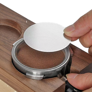 Lưới lọc cà phê Espresso Barista 58.5mm dùng lại được, làm bằng thép không gỉ cấp thực phẩm, dạng đĩa kim loại - Product Image 1