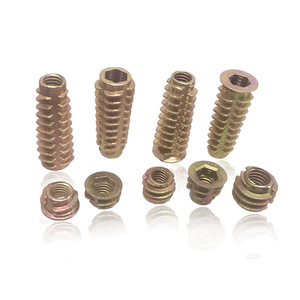 Inserts filetés en alliage de zinc, métriques, à filetage grossier, à entraînement par douille, entièrement filetés, pour l'assemblage de meubles d'intérieur - Product Image 2