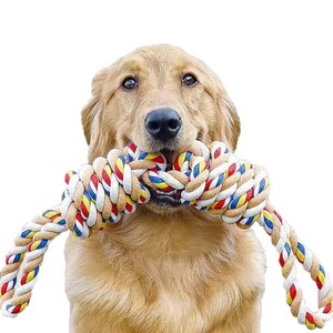 Jouet à mâcher pour chien très vendu, résistant aux morsures, grand nœud pour la dentition, soulage l'ennui, utilisation quotidienne, matériau en polyester - Product Image 1