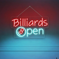Lumière LED néon élégante pour billard, ornement artistique sportif pour la décoration de salle de divertissement, salle de billard colorée
