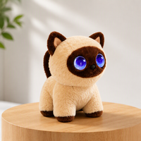 Peluche lavable de 8 pouces à commande vocale pour filles et garçons, approuvée EN71, chaton parlant, peluche d'accompagnement émotionnel, éducation précoce