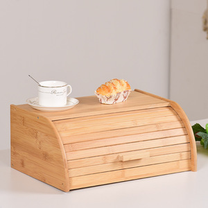 กล่องขนมปังไม้ไผ่ชางรง 30x20x15 ซม. พร้อมฝาปิด สำหรับเก็บของในครัว - Product Image 4