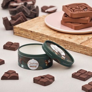 Tube d'emballage rond en carton biodégradable de qualité alimentaire pour chocolat, personnalisable en gros pour usine - Product Image 6