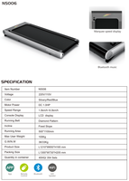 Tapis roulant de Chine avec écran Bluetooth, panneau d'affichage, réglage d'angle, compteur de pas, haut-parleur Hi-Fi, à poser sous la table, unisexe