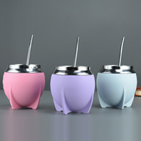 Gobelet à yerba mate argentin en acier inoxydable 304 personnalisable, tasse à thé, mug, 10 oz/280 ml, réutilisable, isolé, 6 à 12 heures, écologique
