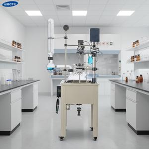 อุปกรณ์ห้องปฏิบัติการเคมี เครื่องกลั่นสาร พร้อมกวนผสม ความจุ 50 ลิตร/100 ลิตร แบบชั้นเดียว พร้อมระบบให้ความร้อน  แก้วรีแอคเตอร์สำหรับใช้ในห้องปฏิบัติการ - Product Image 4