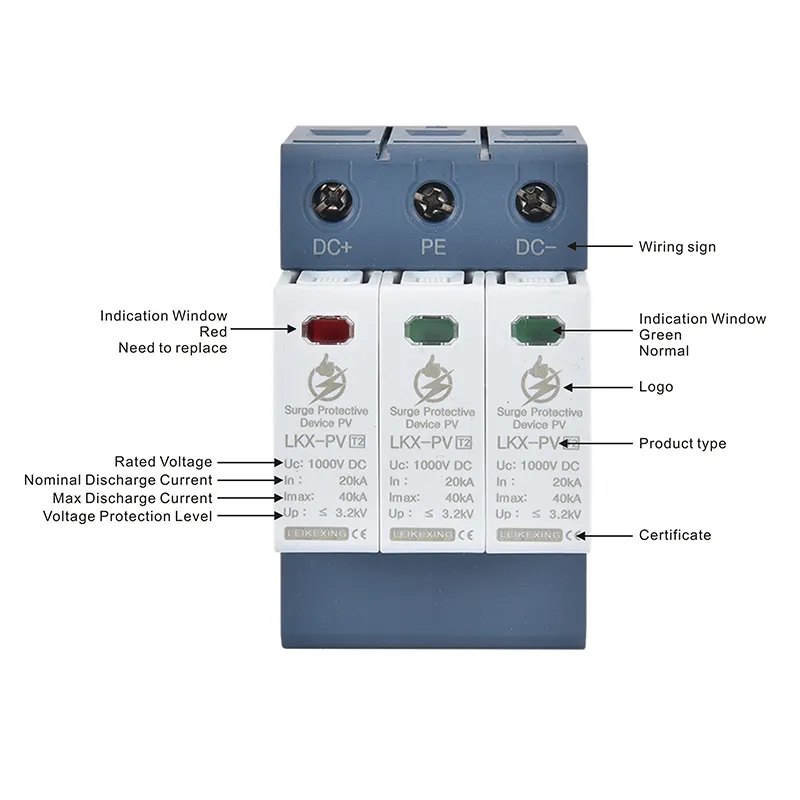 OEM CC 1000V Dispositivo de protección contra sobretensiones de CC para PV / Solar