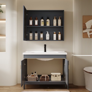 Nouvelle combinaison intelligente de meuble de salle de bain et de lavabo, lavabo intégré en céramique pour balcon - Product Image 5