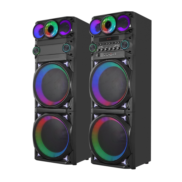 Diamond Factory Dual 15'' Woofer 1'' Tweeter 300W Powerful Home Theater System 2.0 Professional Active Stage Audio Speakers