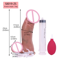 Dildo de Silicona Realista con Simulación de Pene, Pulverizador de Agua, Tamaño Grande y Grueso, Cabeza de Tortuga, con Función de Limpieza por Compresión y Fuerte Succión, Juguete Sexual
